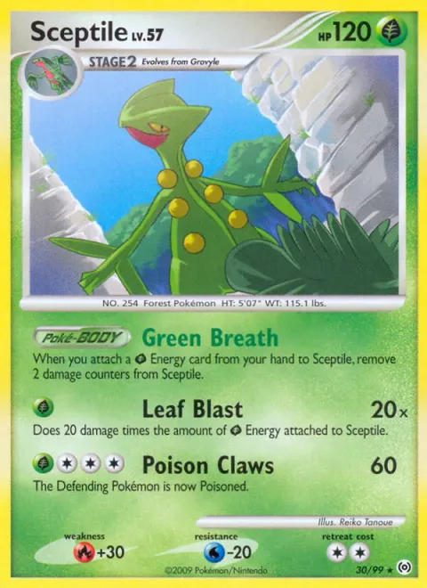 Sceptile Lv.57 [Green Breath | Leaf Blast | Poison Claws]