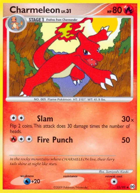 Charmeleon Lv.31 [Slam | Fire Punch]