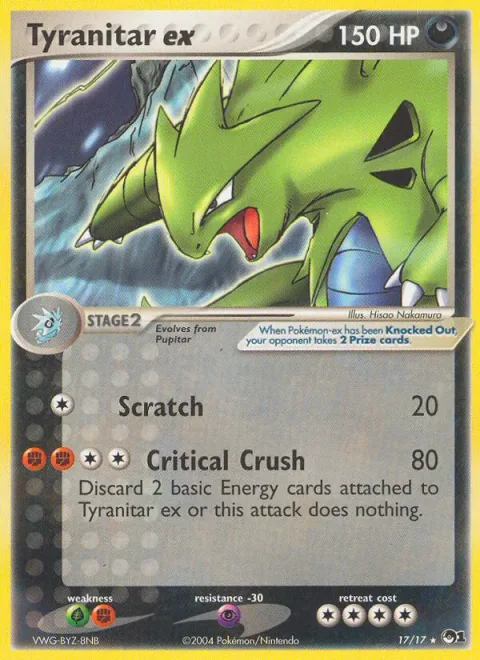 Tyranitar ex [Scratch | Critical Crush]