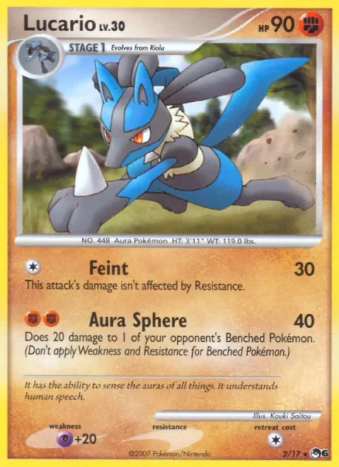 Lucario Lv.30 [Feint | Aura Sphere]