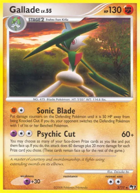 Gallade Lv.55 [Sonic Blade | Psychic Cut]