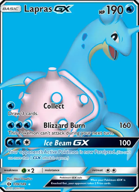 Lapras GX [Collect | Blizzard Burn | Ice Beam GX]