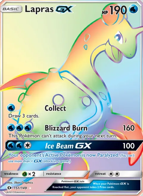 Lapras GX [Collect | Blizzard Burn | Ice Beam GX]