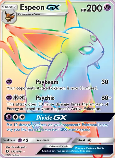 Espeon GX [Psybeam | Psychic | Divide GX]