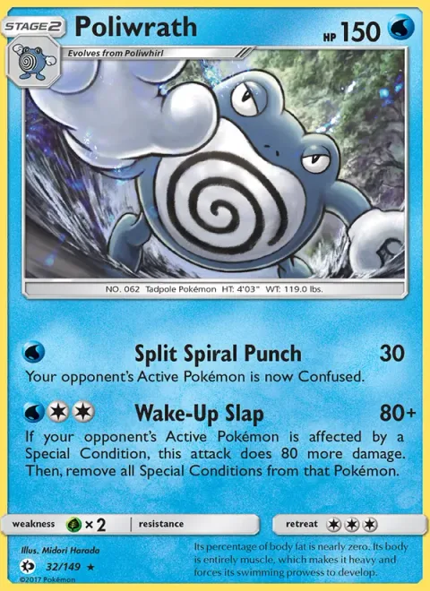 Poliwrath [Split Spiral Punch | Wake-Up Slap]