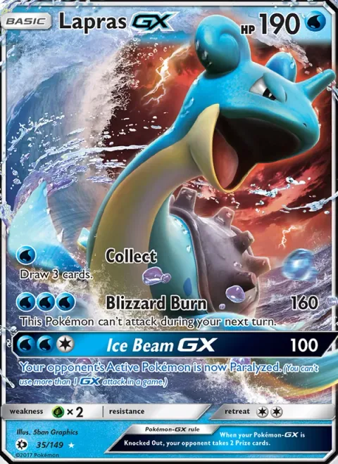 Lapras GX [Collect | Blizzard Burn | Ice Beam GX]