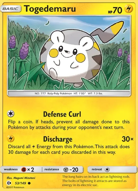 Togedemaru [Defense Curl | Discharge]