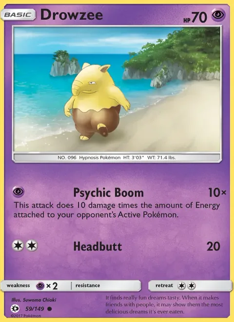 Drowzee [Psychic Boom | Headbutt]