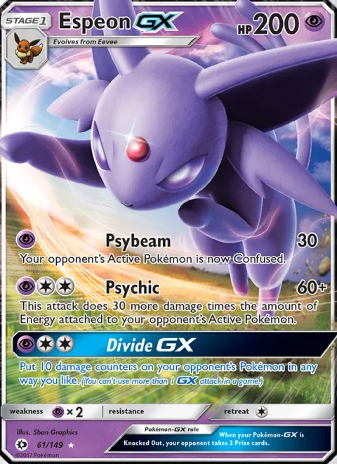 Espeon GX [Psybeam | Psychic | Divide GX]