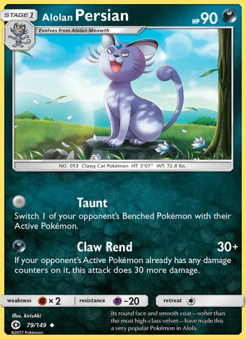 Alolan Persian [Taunt | Claw Rend]
