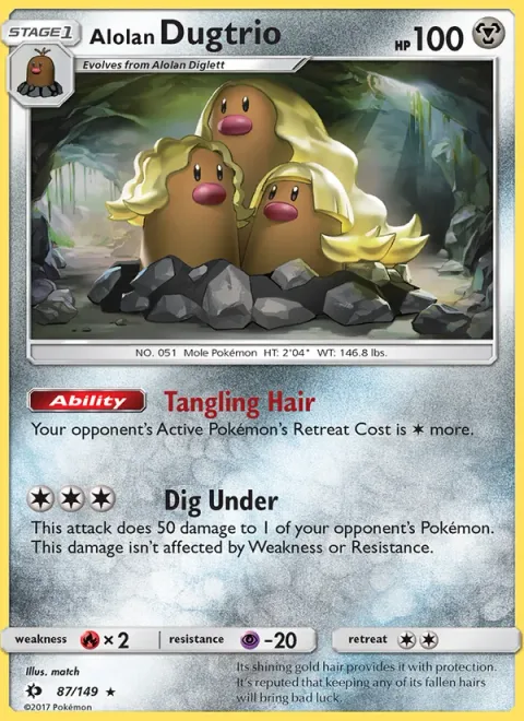 Alolan Dugtrio [Tangling Hair | Dig Under]