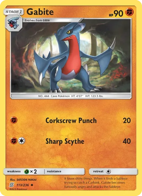 Gabite [Corkscrew Punch | Sharp Scythe]