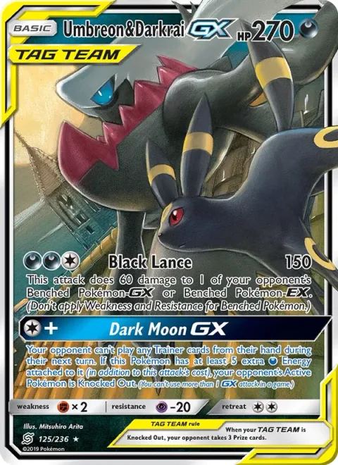 Umbreon & Darkrai GX [Black Lance | Dark Moon GX]