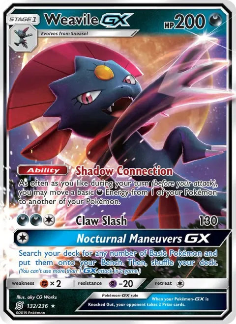 Weavile GX [Shadow Connection | Claw Slash | Nocturnal Maneuvers GX]