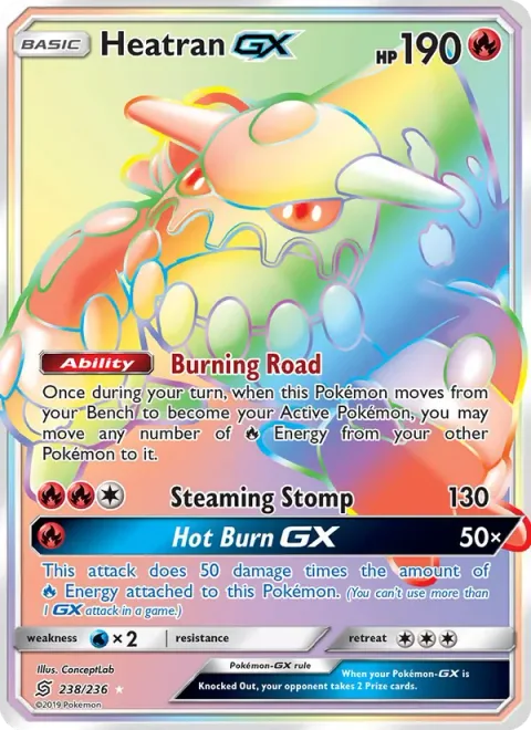 Heatran GX [Burning Road | Steaming Stomp | Hot Burn GX]