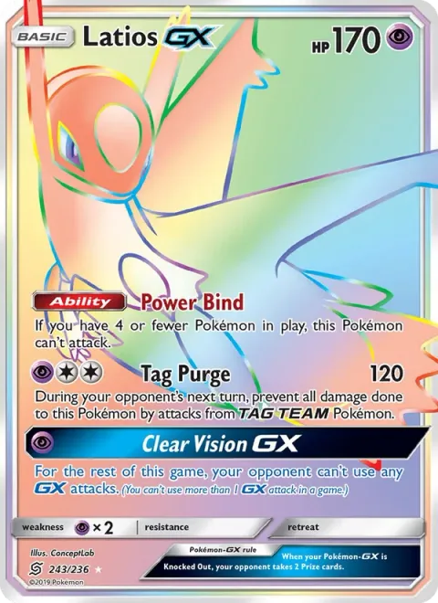 Latios GX [Power Bind | Tag Purge | Clear Vision GX]