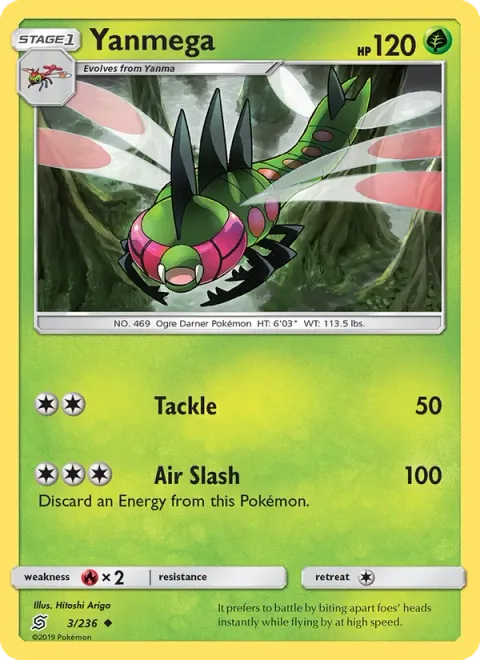Yanmega [Tackle | Air Slash]