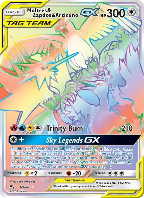 Moltres & Zapdos & Articuno GX [Trinity Burn | Sky Legends GX]