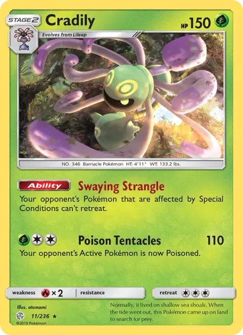 Cradily [Swaying Strangle | Poison Tentacles]