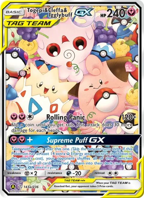 Togepi & Cleffa & Igglybuff GX [Rolling Panic | Supreme Puff GX]
