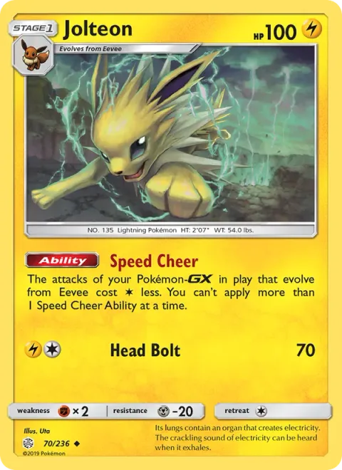 Jolteon [Speed Cheer | Head Bolt]