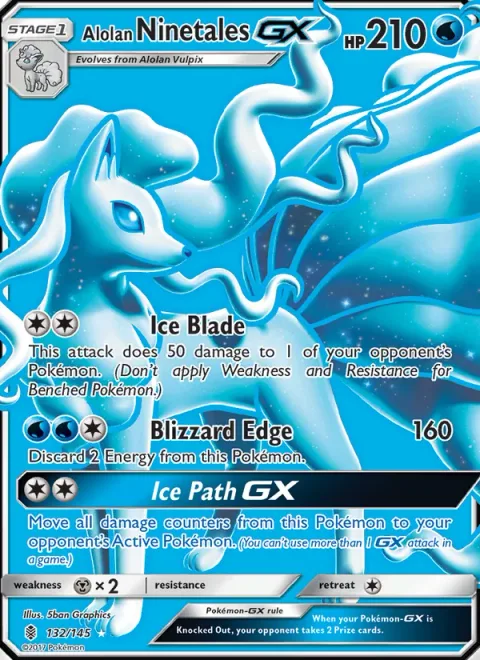 Alolan Ninetales GX [Ice Blade | Blizzard Edge | Ice Path GX]