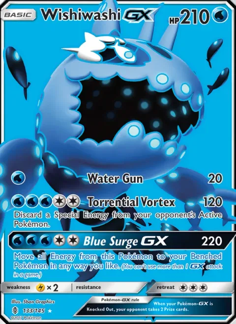 Wishiwashi GX [Water Gun | Torrential Vortex | Blue Surge GX]