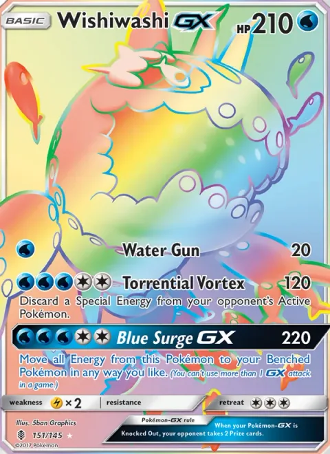 Wishiwashi GX [Water Gun | Torrential Vortex | Blue Surge GX]