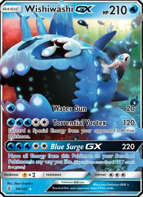Wishiwashi GX [Water Gun | Torrential Vortex | Blue Surge GX]