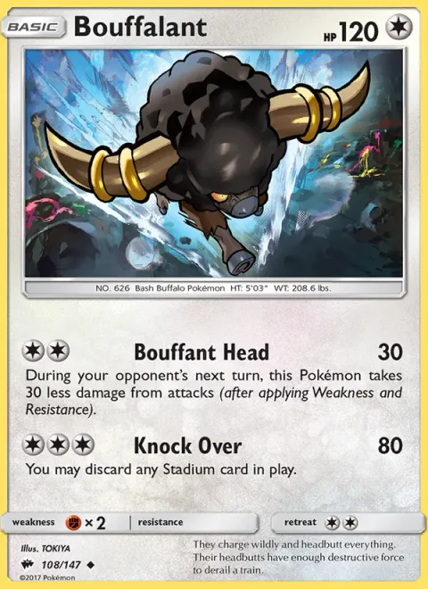 Bouffalant [Bouffant Head | Knock Over]