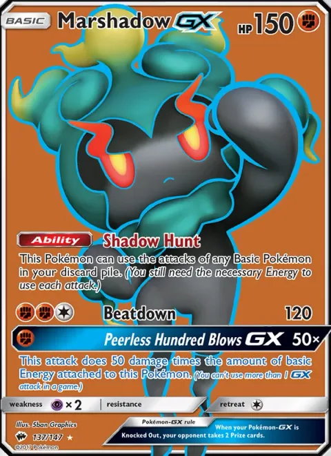Marshadow GX [Shadow Hunt | Beatdown | Peerless Hundred Blows GX]