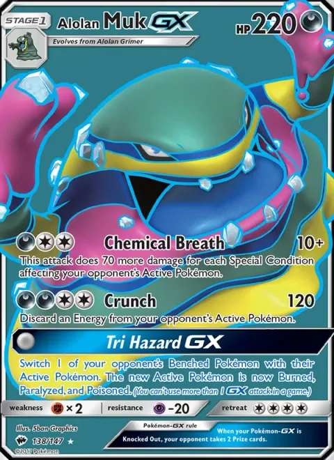 Alolan Muk GX [Chemical Breath | Crunch | Tri Hazard GX]