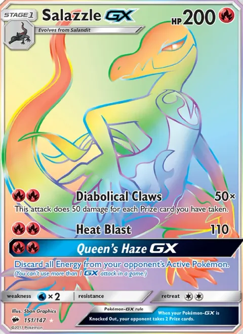 Salazzle GX [Diabolical Claws | Heat Blast | Queen's Haze GX]