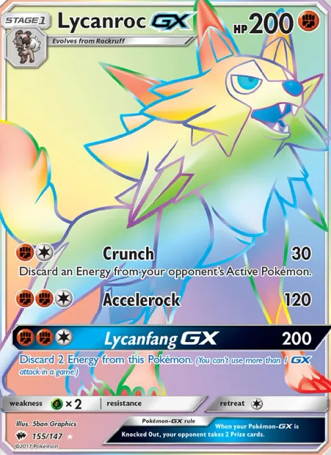 Lycanroc GX [Crunch | Accelerock | Lycanfang GX]