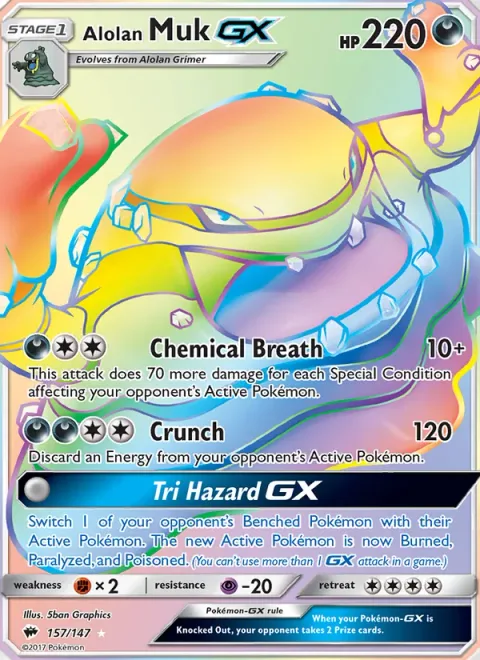 Alolan Muk GX [Chemical Breath | Crunch | Tri Hazard GX]