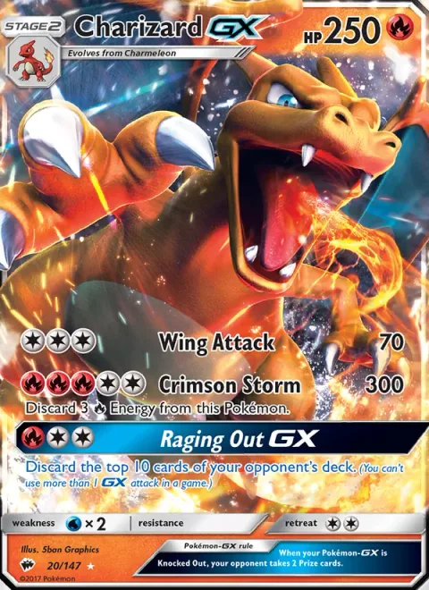 Charizard GX [Wing Attack | Crimson Storm | Raging Out GX]
