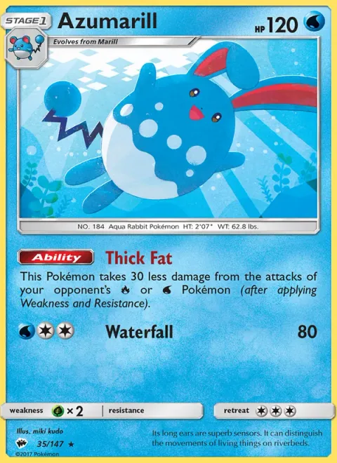 Azumarill [Thick Fat | Waterfall]