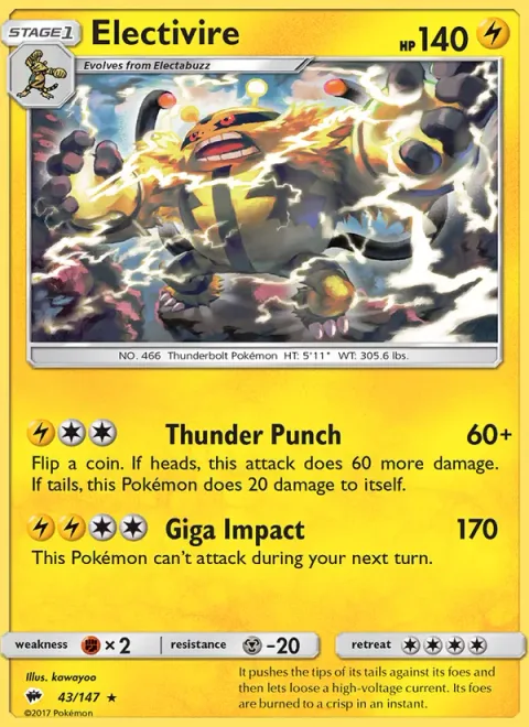 Electivire [Thunder Punch | Giga Impact]