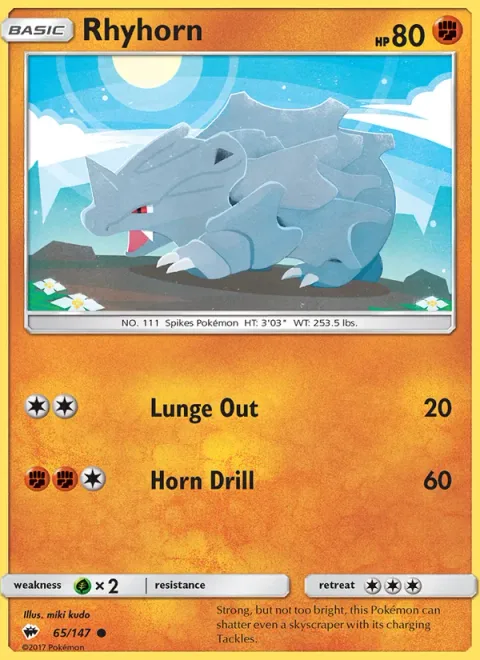Rhyhorn [Lunge Out | Horn Drill]