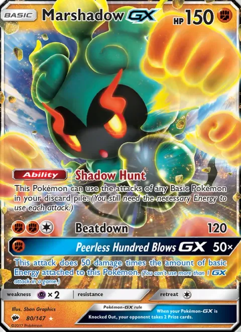 Marshadow GX [Shadow Hunt | Beatdown | Peerless Hundred Blows GX]