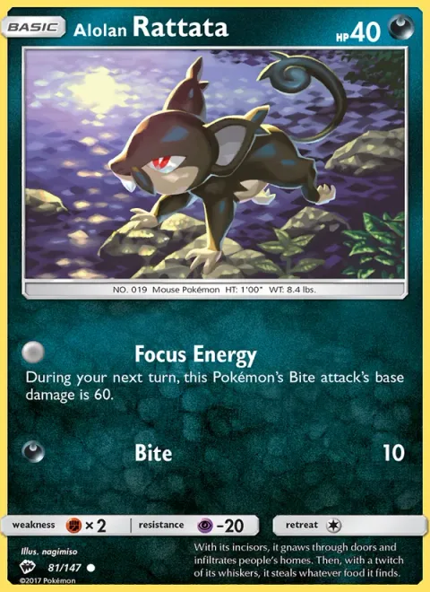 Alolan Rattata [Focus Energy | Bite]