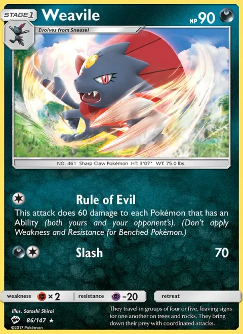Weavile [Rule of Evil | Slash]