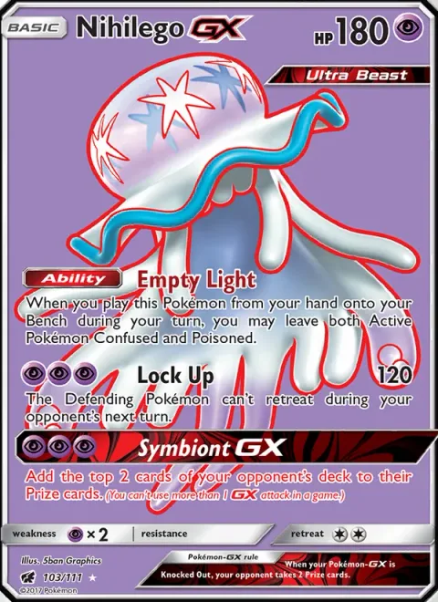 Nihilego GX [Empty Light | Lock Up | Symbiont GX]