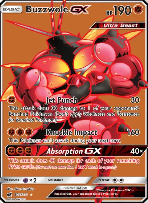 Buzzwole GX [Jet Punch | Knuckle Impact | Absorption GX]