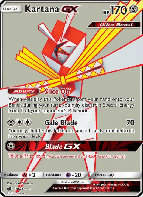 Kartana GX [Slice Off | Gale Blade | Blade GX]
