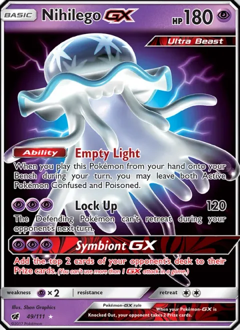 Nihilego GX [Empty Light | Lock Up | Symbiont GX]