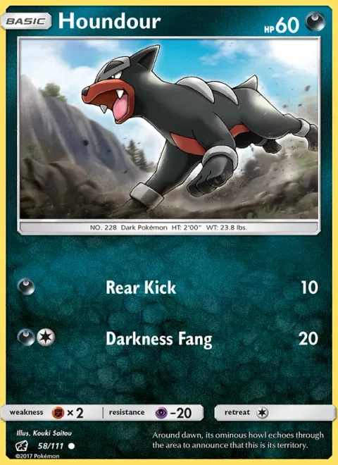 Houndour [Rear Kick | Darkness Fang]