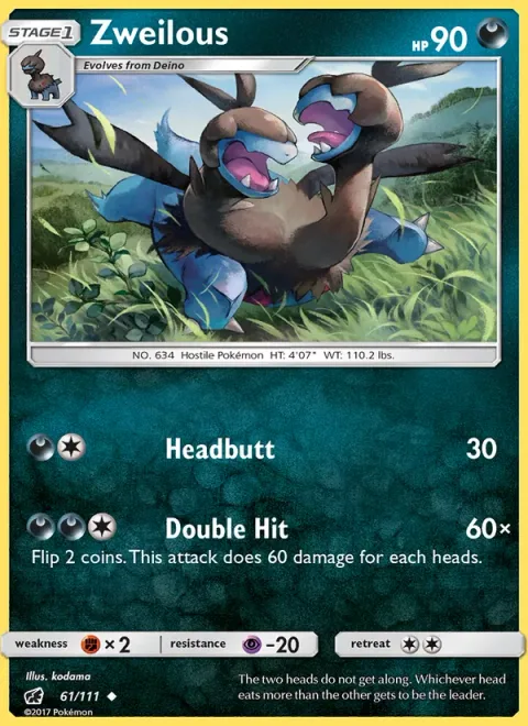 Zweilous [Headbutt | Double Hit]