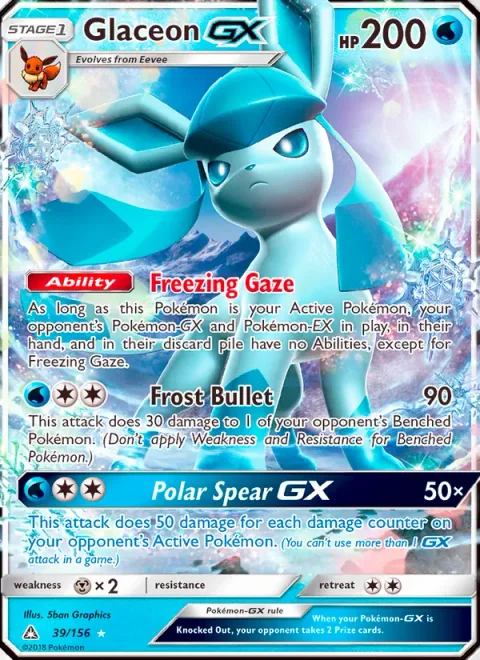Glaceon GX [Freezing Gaze | Frost Bullet | Polar Spear GX]