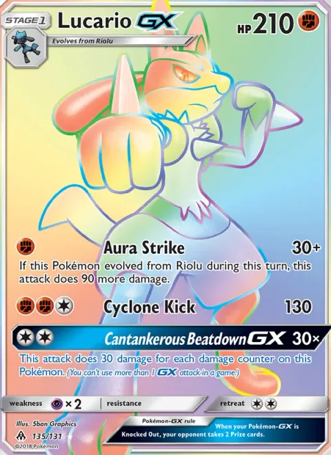 Lucario GX [Aura Strike | Cyclone Kick | Cantankerous Beatdown GX]